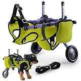 Haustier-Hunderollstuhl, verstellbare Haustierrollstühle, Mobilitätshilfen, Stützbeinstütze und Hüfte, verstellbarer Hundewagen/Rollstuhl, for Haustier-/Hunderollstühle(Yellow)