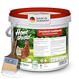 Home Shield Kalkfarbe Hühnerstall Pulver 1,5 kg im Eimer, weiß - Streichkalk zum Anrühren - Matte, naturweiße Stallfarbe mit guter Deckkraft für Ställe