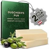 larum sports feste Duschseife Männer, festes Duschgel, feste Seife Männer für Haare, Körper, Gesicht, festes Shampoo Männer, Seife Herren, Naturseife Männer, 2x Bio Seife à 85g
