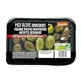 Oliven-Mix ohne Samen in Salzlake, BIO-Tablett 150 g - Bio Organica Italia