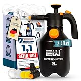EXPERTENWERK Premium Schaumsprüher 2L -Drucksprüher mit individuell anpassbarem Schaum & überdruckventil für Autowäsche. Auto Schaum-Sprüher, Pumpsprüher mit Schaumdüse für Kfz, Haushalt, Gartenmöbel