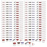 com-four® 216x Schnapsglas - Stamper-Set - Likörstamper je 45 ml - Schnapsstamper mit 6 Aufdrucken - Likörgläser für Kurze, Trinkspiele, Party & Bar (216 Stück)