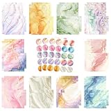 WYAN 160 Stück Briefumschläge Buntes,ungen Schreibwarenpapier-Set,Aquarell-Briefpapier,für persönliche Notizen, tägliche Tagebucheinträge, Festtagskarten, Geschäftseinladungen, Partyankündigungen