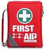 General Medi Erste Hilfe Set - 175-teiliges Premium Erste-Hilfe-Set für Haus, Auto, Reise, Büro, Sport, Wandern, Camping, Rettung (rot)