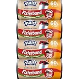 Swirl Reißfest & Dicht Fixierband Müllbeutel 60 l (4 x 10 Beutel), tropfsichere Müllsäcke für den Hausmüll, reißfeste Mülltüten für sicheren Halt am Mülleimer