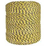 TYNXK Elektrischer Zaundraht 400 m/Rolle leitfähiges Seil for Elektrozaun, Seil, 6 Edelstahlstränge, Seil for Nutztiere, Nutztiere, Zubehör Weidezaunseil