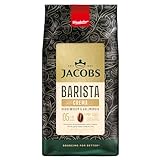 Jacobs Barista Crema Kaffeebohnen 1kg – Ausgewogen, Zitrusnote, Nussig, Arabica & Robusta Bohnen, Intensität 5/10, ideal für Kaffee Crema