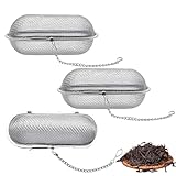 3 StüCke GewüRzsieb, GewüRzbeutel Zum Mitkochen, GewüRzsieb Zum Mitkochen, GewüRzsäCkchen, Teefilter Mit Kette,GewüRzsäCkchen Zum Kochen,GewüRzkugel,Teekugel,Tea Strainer,FüR GewüRz/Tee Sieb ZubehöR