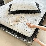 JIANINGHOME Matratzenschoner 120x200,Weiches, strapazierfähiges, reiches Spannbettlaken tiefer Tasche