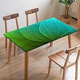 Morbuy Rechteckige Drucken Elastische Tischdecke, Rechteckig Tischdecke mit Gummizug Spanntischdecke Gartentischdecke für Outdoor Picknick Camping Partys (Blätter 5,153x77cm)