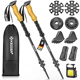 KESSER® Wanderstöcke Teleskop Walking Stöcke Wanderstock Aluminium mit Korkgriff 105-135cm Trekkingstöcke für Damen & Herren zum Wandern, Nordic Walking, Trekking, Skitouren & Bergsport