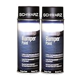 2 Spraydosen Stoßstangenlack Bumperlack schwarz Speziallack für Kunststoffstoßstangen je 400 ml