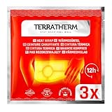 Terratherm Wärmegürtel - 12h wohlige Tiefenwärme, Wärmepflaster, Wärmepads für Rücken, Rückenwärmer - Nierenwärmer luftaktiviert - Größe S-XL, 3 Stück