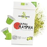 MatchaMagic Bio Matcha Tee Caps - 10 Stück Grüner Matcha Teekapseln - Japanisches Matcha Pulver für Kapselmaschinen (1 x 10 Kapseln)