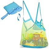 Abnaok Strandspielzeug Tasche, Sandspielzeug Netztasche Strandtasche xxl Familie, Sandspielzeug Tasche