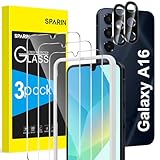 SPARIN Panzer Schutz Glas für Samsung Galaxy A16 4G/5G, 3 Stück schutzfolie und 2 Stück kameraschutz mit Einfache Montage Rahmen, 9H Härte,Anti-Kratzen, Anti-Öl, Anti-Bläschen,HD-Klar