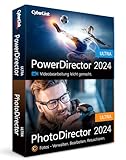 CyberLink PowerDirector 2024 Ultra & PhotoDirector 2024 Ultra, Benutzerfreundliches Videobearbeitungsprogramm für PC mit Greenscreen, Screen Recorder, Leistungsstarkes Bildbearbeitungsprogramm [Box]