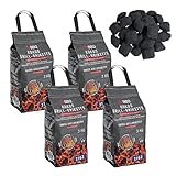 ESTEXO BBQ Kokos Kohlebriketts Grillbriketts Briketts Grillkohle Kokosbriketts 12 kg