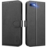 UITUIM Handyhülle für iPhone SE 2022 / iPhone SE 2020 / iPhone 8 / iPhone 7 /iPhone 6S /iPhone 6 Klapphülle Leder Hülle Klappbar Flip Case Cover mit Magnet Kartenfach Schutzhülle Handytasche,Schwarz