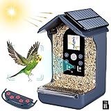 Rkdely Vogelfutterhaus, Vogelhaus Kamera mit Solares Vogelhäuschen mit 1080P HD Kamera Gartenhäuschen Automatische Video/Fotoaufnahme von Vögeln Futterstationen für Wildvögel mit 32GB SD Carte