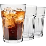 KONZEPT - Wassergläser Set 6-teilig, Große Gläser, 410ml, Trinkgläser Set, Stapelbar - ideal für Saft, Eiskaffee Cocktails, Latte Macchiato