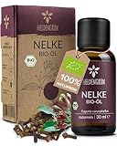 Heldengrün® BIO Nelkenöl [100% NATURREIN] Nelkenöl zum Einnhemen - Echtes Gewürznelkenöl - Ätherisches Nelkenöl Zahnschmerzen -Nelken Duftöl Clove Oil