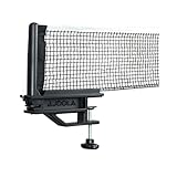 JOOLA Tischtennisnetz Outdoor Weatherproof - Tischtennis Netz Robust Wetterfest Mit Schraubtechnik - Höhenverstellbar mit Feststellschraube, schwarz,183 cm x 15,25 cm
