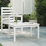 GCHDHAPB Outdoor Tisch Gartentisch Weiß 82,5x50,5x45cm Massivholz Kiefer