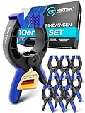 KISTEK® Klemmzwingen Set [10 Stück] - Federklemmen mit über 8cm Spannweite und starker Spannkraft - Klammern zum Leimen von Holz, Metall, etc. - Ideal zum Klemmen bei Fotografie, Pool & Werkstatt