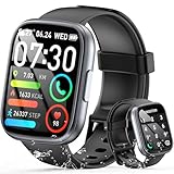Smartwatch Herren Damen, 1,95'HD Touch Fitnessuhr mit Telefonfunktion, 110+Sportmodi Smart Watch Fitness Tracker mit Pulsmesser Schlafmonitor Schrittzähler, IP68 Wasserdicht Sportuhr für iOS Android