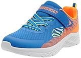 Skechers Jungen Microspec Ii Zovrix Sneaker, Royal Textile Synthetic Orange Trim, 34 EU