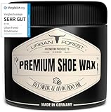 Schuhcreme Schuhwachs 250ml farblos mit Bienenwachs & Avocado-Öl | Lederpflege für Schuhe als Imprägnierwachs | Schuhpflege & Schuhreinigung | Schuhe pflegen mit Premium Shoe Wax | URBAN Forest