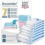 Accenter Vakuumbeutel für Bettdecken im 7er-Pack Vacuum Bags for Clothing sparen Platz Vakuumbeutel für Kleidung schützen Sie die Kleidung geeignet für den täglichen Gebrauch Umzüge und Reisen