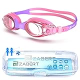 ZABERT Schwimmbrille für Kinder, K1 Schwimmbrillen Kinderschwimmbrille Chlorbrille für Jugendliche Kinder Kind Junior Jungen Mädchen 2 3 4 5 6 7 8 9 10 11 12 Jahre Pink Rosa Lila