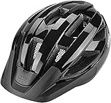 ABUS Rennradhelm Macator - sportiver Fahrradhelm für Einsteiger - auch für Zopfträger/-innen - für Damen und Herren - Schwarz Glänzend, Größe M​