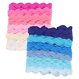 Homoyoyo 2Stücke Wellenband Farben Geschenkband Für DIY Bastelprojekte Partydekoration Und Geschenverpackungen Farbe