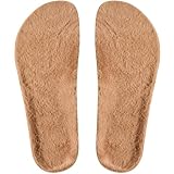 ISQFIQ Lammwolle Einlegesohlen für Damen und Herren Winter Weiche Plüsch Einlegesohle Warme Kunstwolle Schuheinlagen Filz Einlagen für Stiefel Hausschuhe Gartenschuhe Braun EU39/40