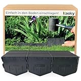 Leicht zu verarbeitende Rasenkante Kunststoff - Einfach einschlagen, Keine Gräben ausheben - Sehr Stabile & Flexible Beeteinfassung - Unsichtbare Beetumrandung aus recyceltem Plastik - 10,7 m