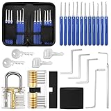 Eventronic Lockpicking Set, 17-Teiliges Dietrich Set mit 2 Transparentem Trainingsschlössern und Anleitung für Schlosserei, Anfänger und Profisrleicht