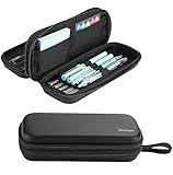 ProCase Eva Federmäppchen Stifteetui, Doppellagiges Schlamperetui, Große Kapazität Stift Tasche Pencil Case -Schwarz