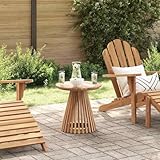 Mokuyary Beistelltisch Braun 50 x 50 x 49,5 cm Massivholz Teak Gartentisch Balkontisch Outdoor, Wasserdichter Platte für Garten, Terrasse, Poolbereich