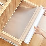 AiQInu Schubladenmatte,Antirutschmatte Schubladen EVA Nicht Klebende Transparent Wasserfest Zuschneidbar Schrankpapier für Küchenschränke,Regalschrank,Schubladenauskleidung,Kühlschran Regale(30*400cm)