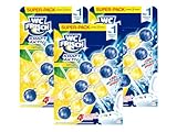 WC Frisch Kraft Aktiv Duftspüler Lemon (3x150 g), WC Reiniger sorgt für Reinigung bei jeder Spülung, Duftsteine für langanhaltend frischen WC Duft