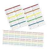 Housoutil 50 Blatt Ablösbare Gefrieretiketten Stark Haftende Aufkleber für Lebensmittelbehälter Gefrierfeste Vorrats und Glasgefäßetiketten zur Einfachen Identifikation und