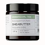 wesentlich. Sheabutter BIO 100g | 100% reines Naturprodukt für Creme und Kosmetik | naturrein im Glastiegel | pure Körperpflege