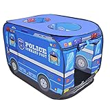 deAO Concept Polizeiauto Zelt - Spielplatz für drinnen und draußen für Kinder