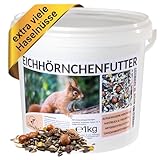 Canifee - Eichhörnchenfutter 1 kg artgerechtes Wildtierfutter als ganzjährige Futtermischung - Ganzjahresfutter mit der extra Portion Haselnüsse - auch für Streifenhörnchen