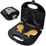 Syntrox Germany FM-750W Taiyaki Maker japanisches Gebäck in Form eines Fisches