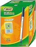 BIC Kugelschreiber ECOlutions Round Stic, in Blau, Strichstärke 0,4 mm, 60er Pack, Ideal für das Büro, das Home Office oder die Schule