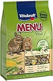 Vitakraft Menü Vital, Futter für Degus, mit Luzerne und Getreide, zur Zahnpflege, ohne Zuckerzusatz, in wiederverschließbarer Verpackung (1x 600g)